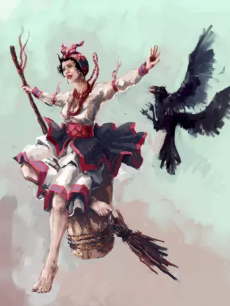 Баба Яга молодая Ягиня Славянская мифология