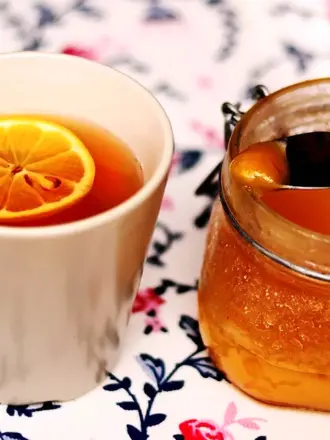 Чай с лимоном и медом