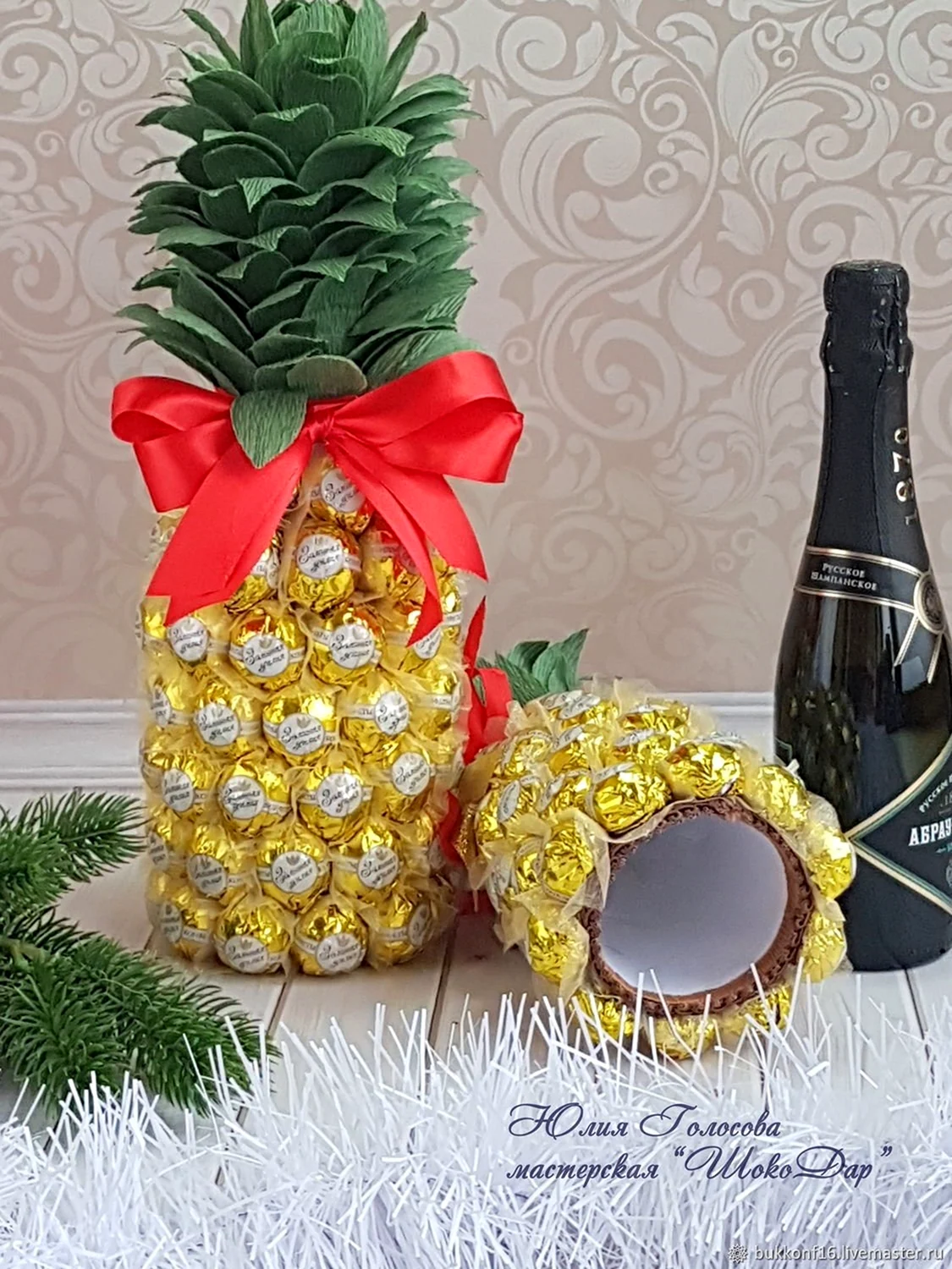 Как украсить бутылку шампанского - New Year - Decorating