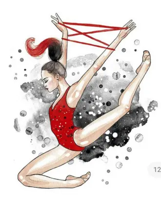 Гимнастка рисунок