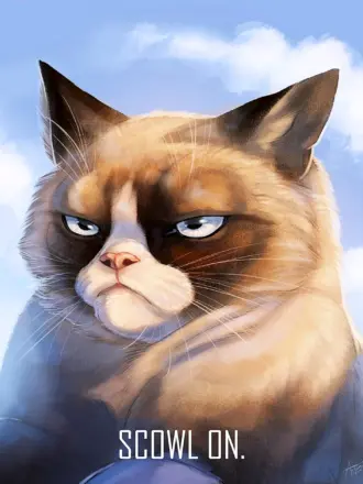 Грампи Кэт сердитый