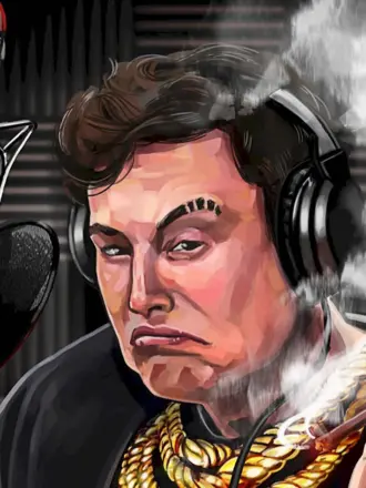 Илон Маск курит