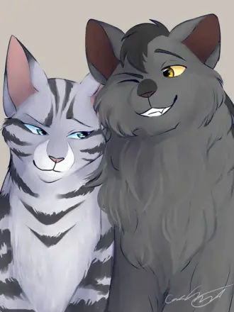 Коты Воители Крутобок и Серебрянка