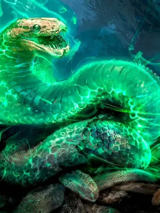 Красивая змея арт