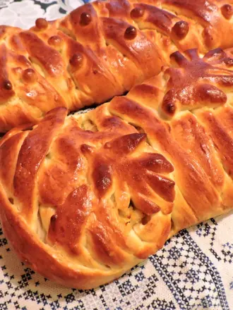 Красивый пирог с капустой