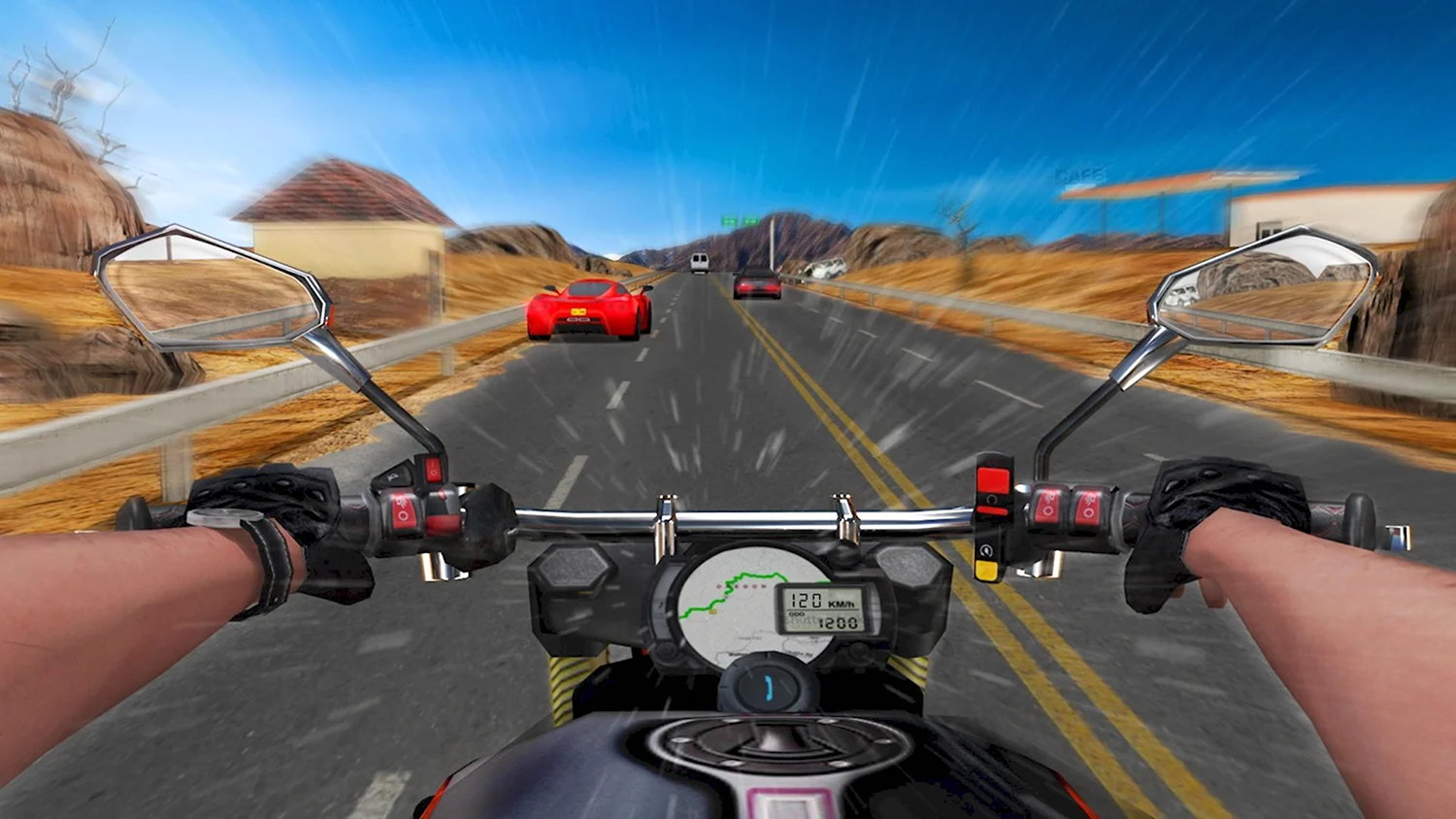 Moto Rider go Highway Traffic