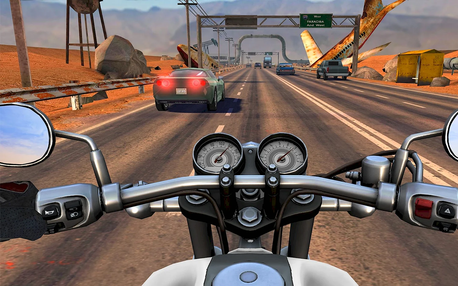 Moto Rider go Highway Traffic