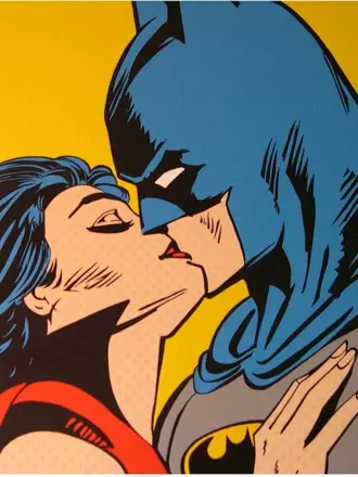 Поцелуй в стиле комиксов
