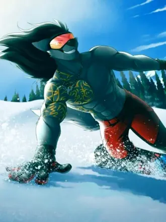 Сноубордист арт