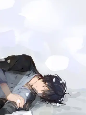 Спящий аниме парень