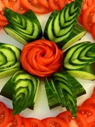 Украшения из овощей
