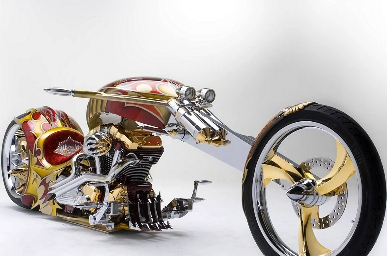Yamaha Road Star BMS золотой чоппер