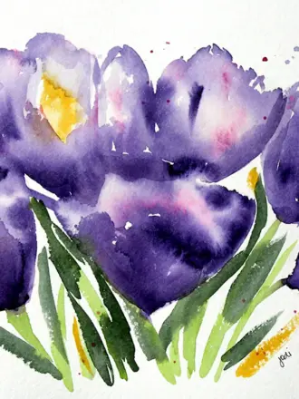 Акварельные цветы