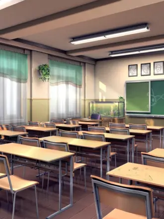 Аниме фон класс в школе спереди
