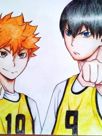 Аниме волейбол Хината для срисовки