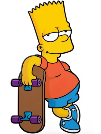 Барт симпсон скейт