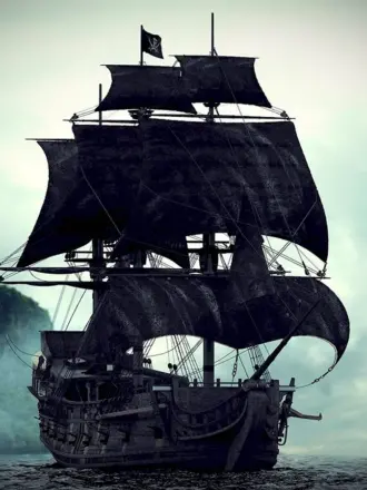 Чёрная Жемчужина корабль пираты Карибского моря