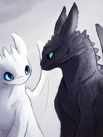 Драконы Беззубик и дневная фурия