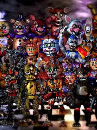 FNAF все АНИМАТРОНИКИ