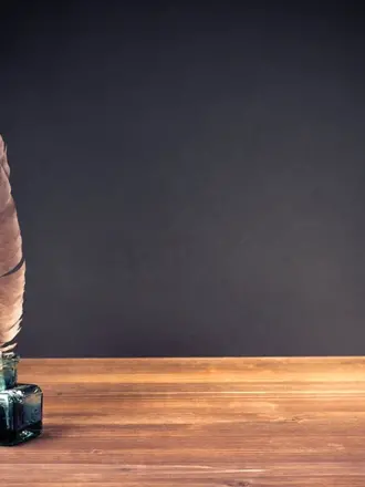 Фон перо и чернила