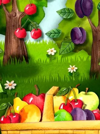 Фрукты растут в саду