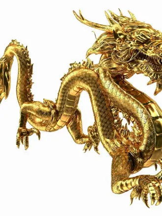 Golden Dragon дракон 3д