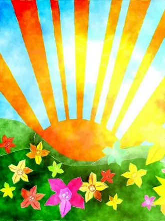 Яркий детский фон