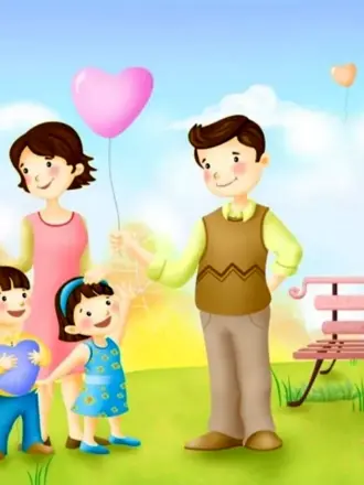 Иллюстрации с изображением семьи