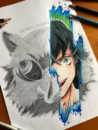 Иноске карандашом