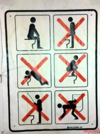 Картинки пользования туалетом