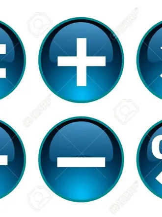 Математические знаки в кружочках