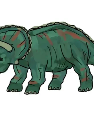 Нарисовать динозавра Трицератопса