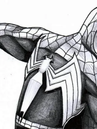 Нарисовать Марвел человек паук