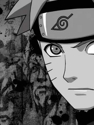 Наруто Хокаге черно белый