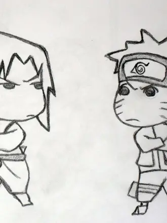 Рисунки для срисовки лёгкие аниме Наруто