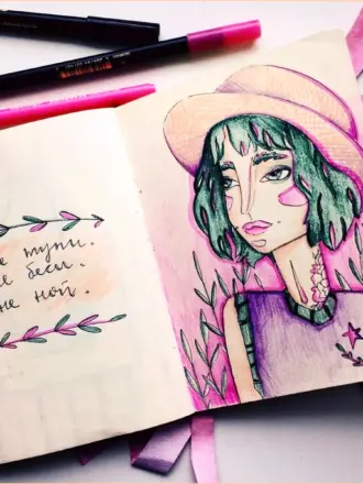 Рисунки в скетчбуке