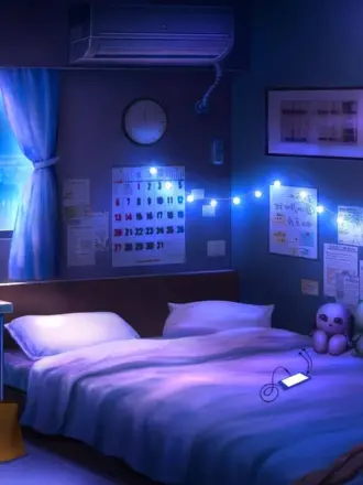 Спальная комната аниме