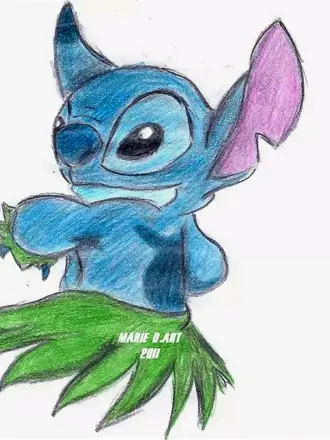 Стич срисовка Стич