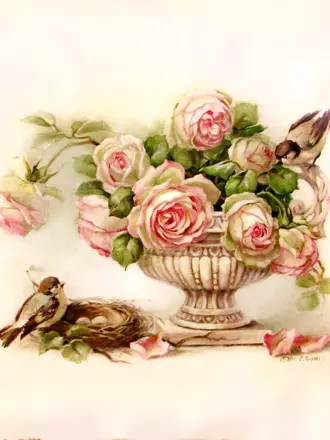 Винтажные цветы для декупажа