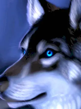 Волк с голубыми глазами