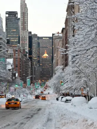 Зимний Нью-Йорк 5 Авеню